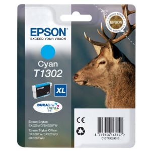 CARTUCCIA ORIGINALE EPSON C13T13024010 T1302 CIANO