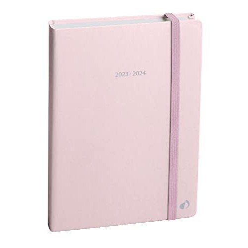 Diario Agenda Eurotextagenda Quo Vadis Giornaliera 12 Mesi Pastel Light Rosa con Elastico 12x17