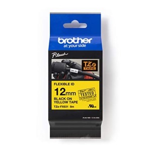 ETICHETTE BROTHER 12MM NERO/GIALLO TZ-FX631