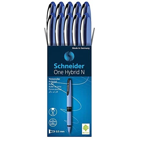 PENNA SCHNEIDER ROLLER ONE HYBRID N 0.5MM (PUNTA AD AGO) Blu Pacco da 10pz