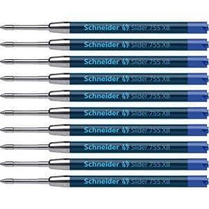 Pacco 10 Refill Schneider Slider 755 XB Blu