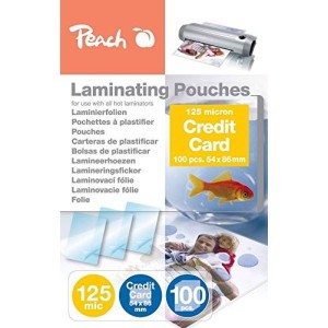 FOGLI PER PLASTIFICARE CREDIT CARD 54X86 100PZ PEACH PP525-07