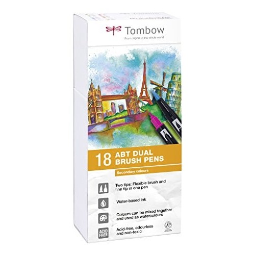 Astuccio 18pz ABT Dual Brush Tombow Colori Secondari