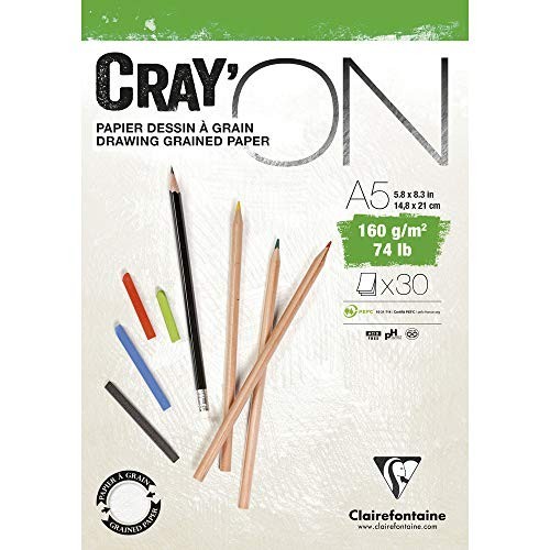 Blocco Cray'ON incollato A5 30F 160g Clairefontaine