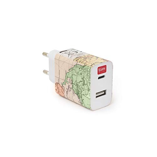 Plug & Charge - Caricabatterie da Muro USB/TYPE C - Legami