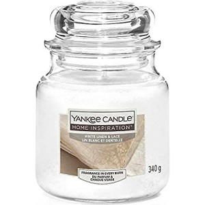 Yankee Candle Giara Media White Linen e Lace 340gr