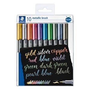 Astuccio 10 Brush Metallizzati Staedtler