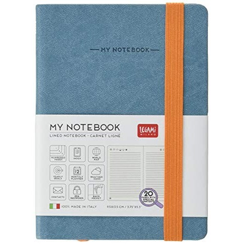 MY NOTEBOOK LEGAMI TACCUINO SMALL A RIGHE BLU GRIGIO