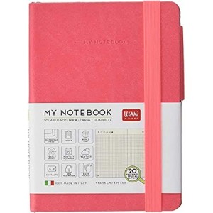 MY NOTEBOOK LEGAMI TACCUINO SMALL A QUADRETTI ROSA CORALLO NEON