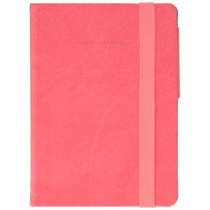 MY NOTEBOOK LEGAMI TACCUINO SMALL FOGLI BIANCHI ROSA CORALLO NEON