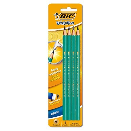 Kit 4 Matite Bic Evolution Original HB