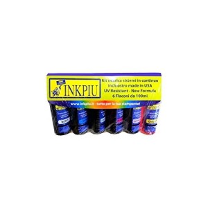 INCHIOSTRO 6X100ML INKPIU PER HP- CANON - LEXMARK NO OEM ALTA QUALITA'