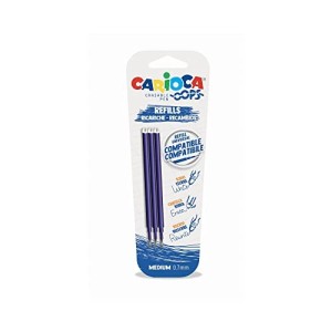 Refill Penna Cancellabile Blu Carioca 3 pz