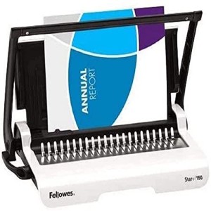 Fellowes Rilegatrice Star+ 150 a Dorsi Plastici, Capacità di Rilegatura 150 Fogli Capacità di perforazione 15 fogli