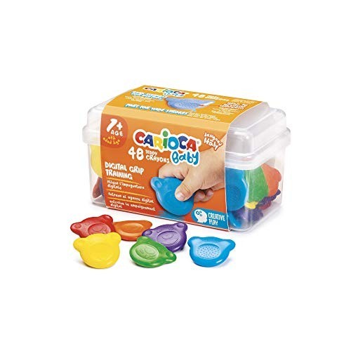 Scatola 48 Carioca Teddy Crayons Baby a Cera