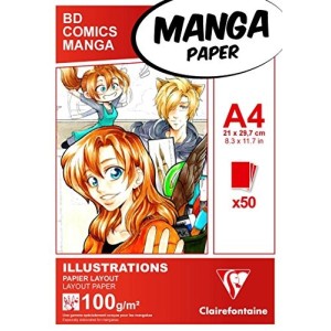 Blocco Manga Illustrations 50ff 100gr Clairefontaine