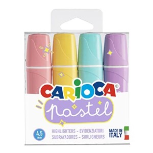 Evidenziatori Carioca Pastel Highlighters Memolight 4pz