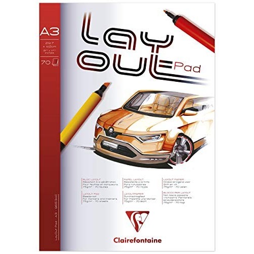 Blocco Clairefontaine Collato Layout A3 70ff 70gr