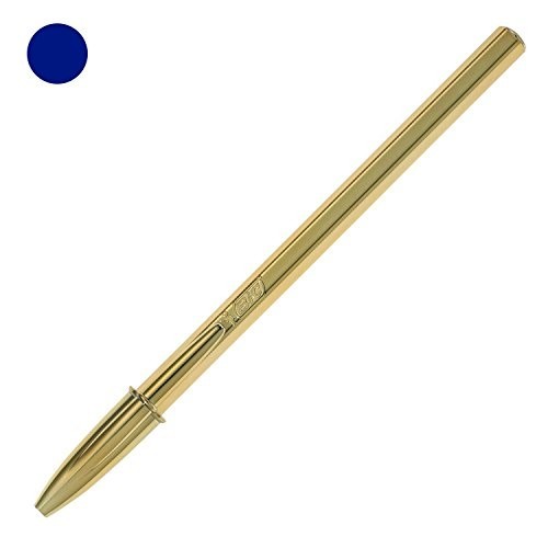 Penna Bic Cristal Gold Celebrative Blu