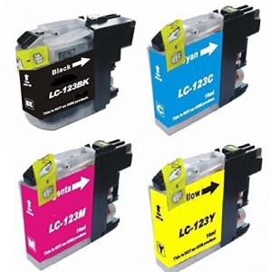 5 CARTUCCE BROTHER LC-123 (2BK + 1 X COLORE) COMPATIBILE