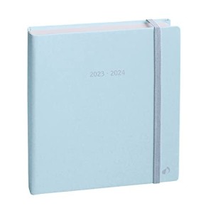 Agenda 2023-2024 Quo Vadis Giornaliera 16 Mesi Pastel Light Blue con Elastico 16x16