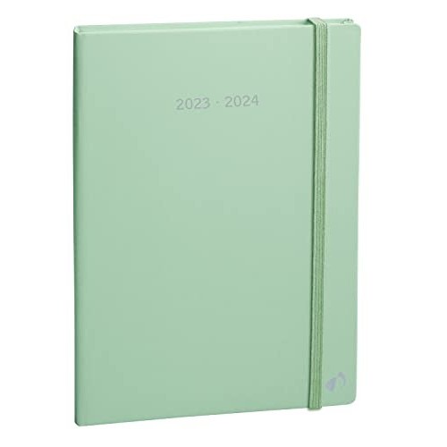 Agenda 2023-2024 Quo Vadis Settimanle 16 Mesi Pastel Verde con Elastico 15x21