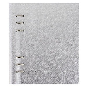 Agenda Filofax Clipbook Saffiano Metallic Silver