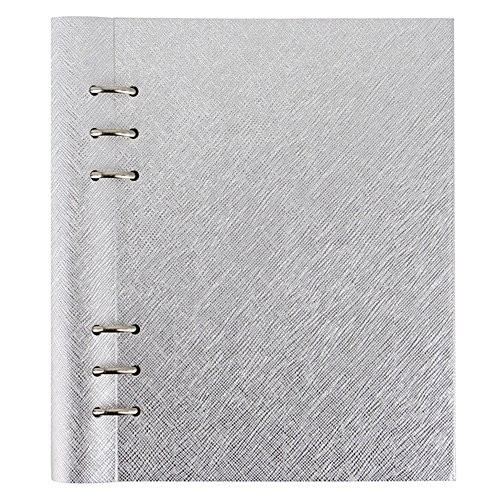 Agenda Filofax Clipbook Saffiano Metallic Silver