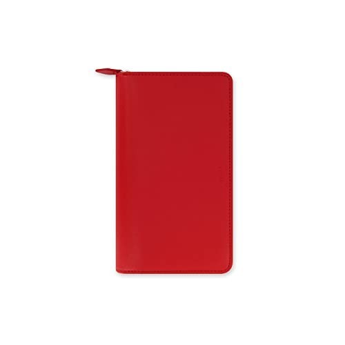 Agenda Filofax Saffiano Rossa Compatta con Zip