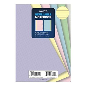 Ricambio Filofax Notebook A5 a righe 60fg Colori Pastello Ass.ti