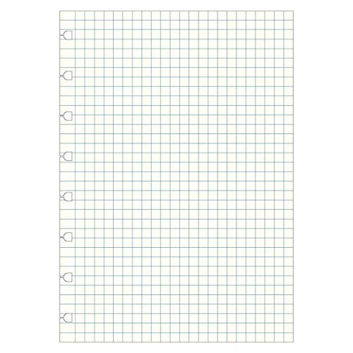 Ricambio Filofax Notebook A5 Quadretti 5mm 60fg Colori Pastello Ass.ti