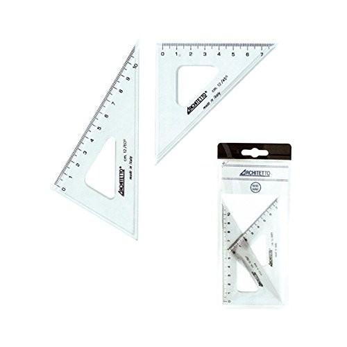 Set 2 Minisquadre 45° e 60° 16cm Architetto