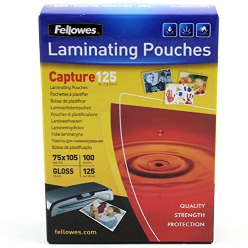 100 Pouches 75x105 125mic Fellowes