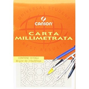 CARTA MILLIMETRATA 23X33 10 FOGLI