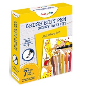 Set Pentel Sunny Days Brush Sign Pen