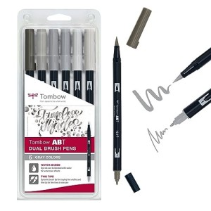 Astuccio 6pz ABT Dual Brush Tombow Colori Grigi