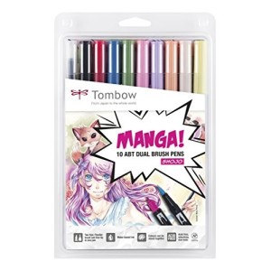 Astuccio 10pz ABT Dual Brush Manga Shojo Tombow