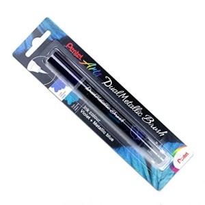 Pentel Dual Brush Metallic Viola + Blu Metallizzato