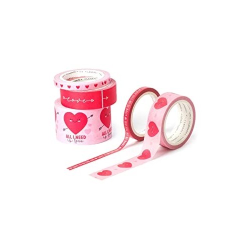 Set di 5 Nastri Adesivi - Tape by Tape Cuori Legami