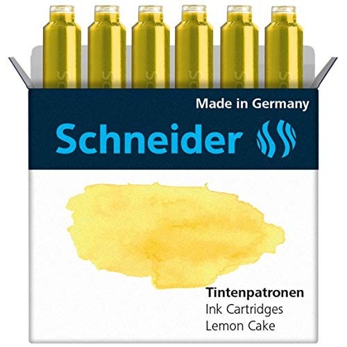 Astuccio 6 Cartucce per Stilografica Giallo Schneider