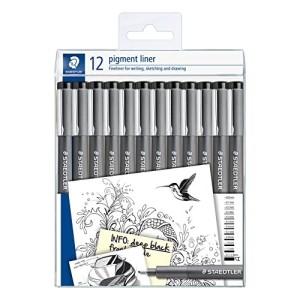 Astuccio 12 Pigment Liner Staedtler