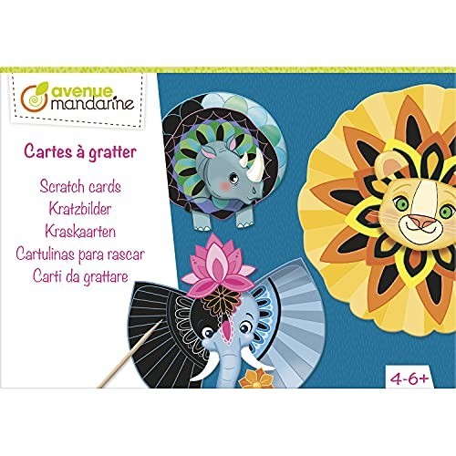 Scatola Creativa, Mandala Animali da Grattare Avenue Mandarine