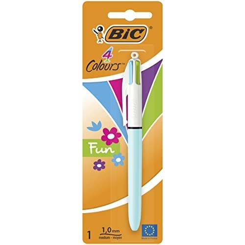 Penna Bic 4 Colours Fun Azzurra