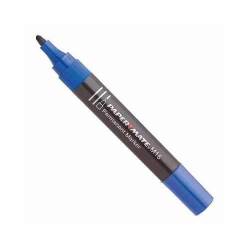 PENNARELLO MARKER PAPERMATE PUNTA TONDA MM.15 PZ.16 BLU