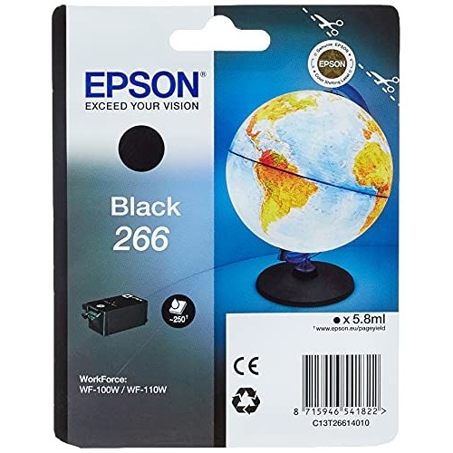 CARTUCCIA EPSON T266 NERO ORIGINALE C13T266140 5,8ML