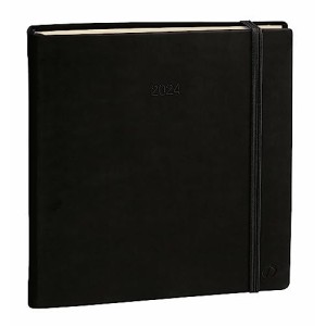 Agenda Quo Vadis Executif Prestige Settimanale con elastico Nero 16x16