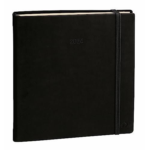 Agenda Quo Vadis Executif Prestige Settimanale con elastico Nero 16x16