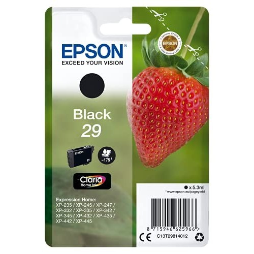 CARTUCCIA EPSON T2981 FRAGOLA BK NERO ORIGINALE