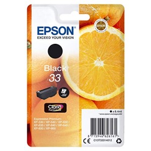 CARTUCCIA ORIGINALE EPSON ARANCIA T3331 BK NERO