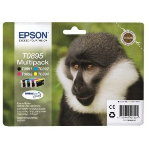 CARTUCCIA ORIGINALE EPSON C13T08954010 T0895 MULTIPACK BK-C-M-Y